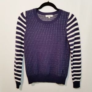 Madewell Navy Blue Birdseye Striped Sweater